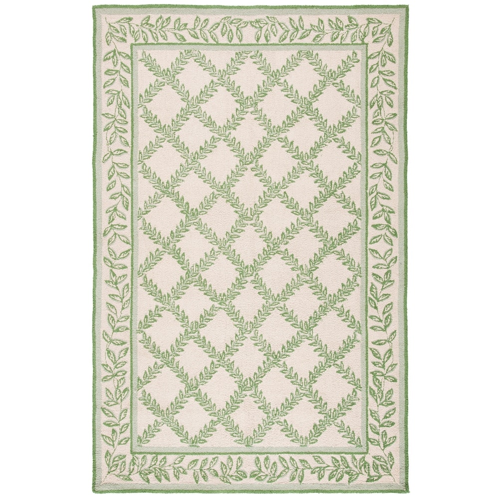 SAFAVIEH Handmade Chelsea Sunstripe Trellis French Country Wool Rug