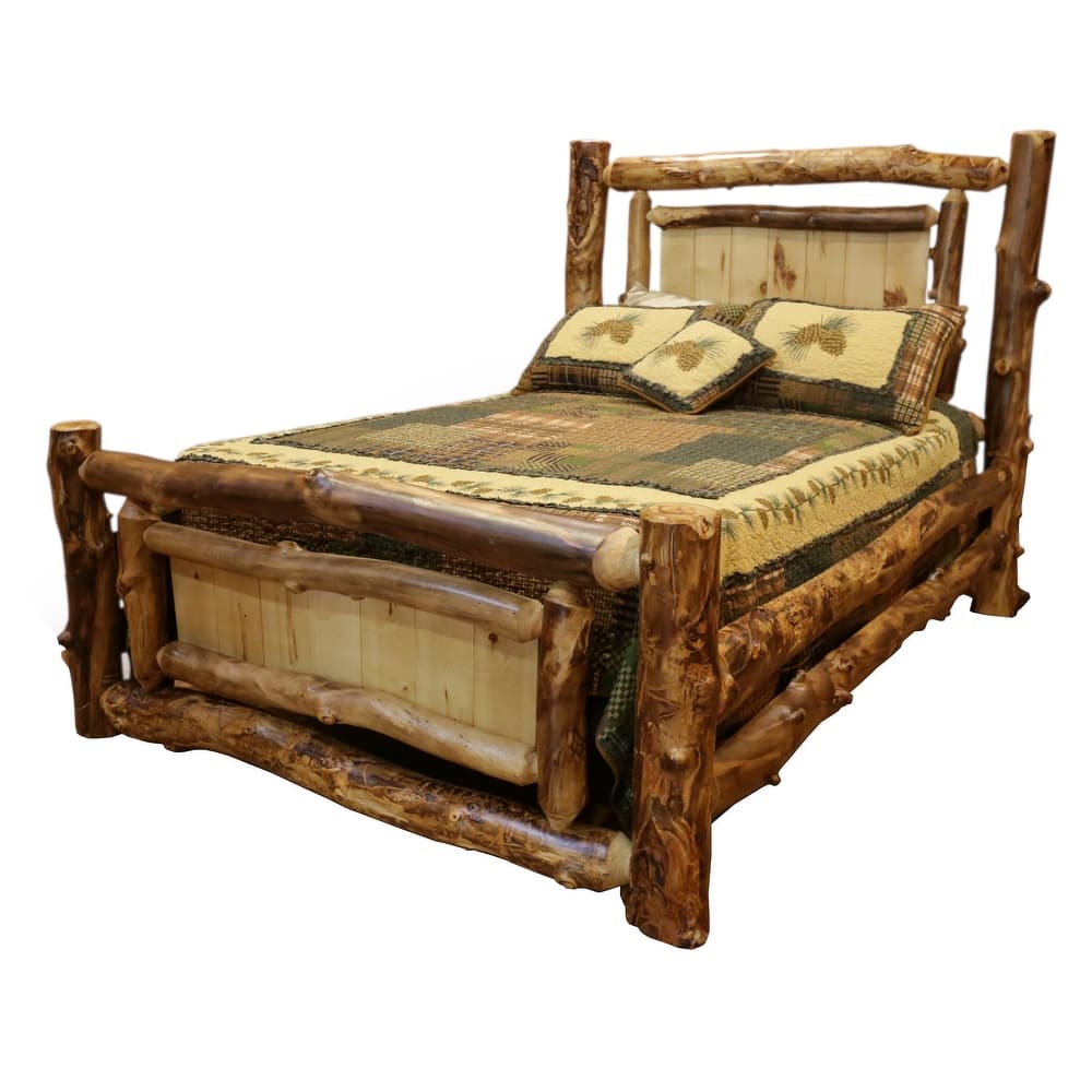 Aspen Log Panel Bed