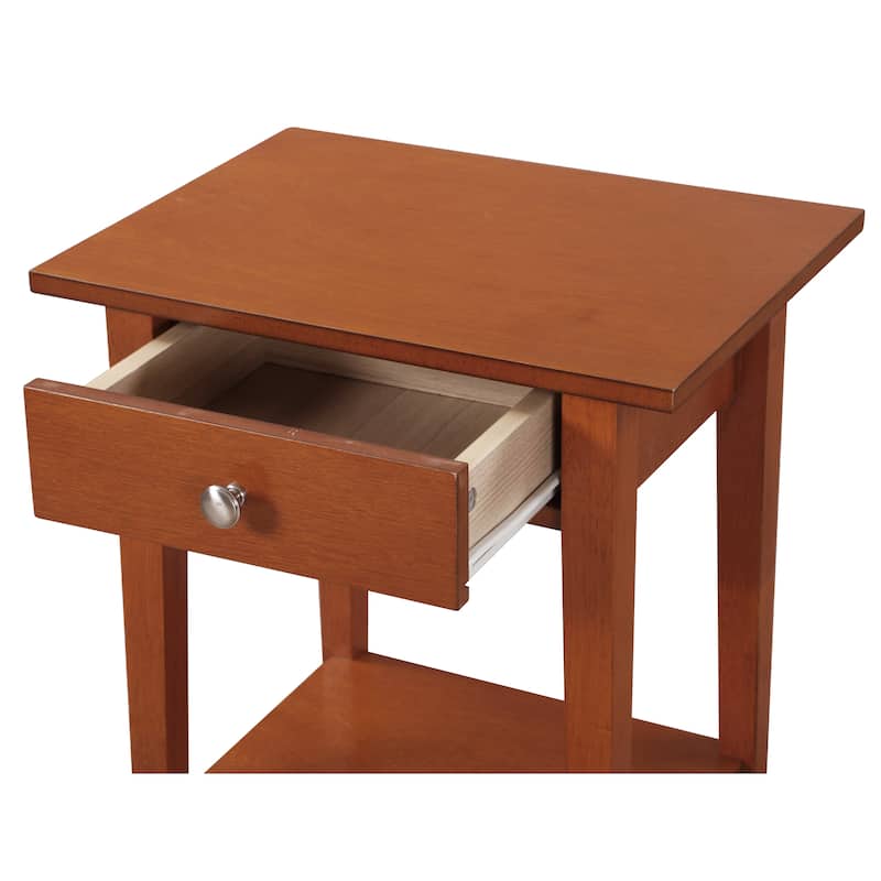 Modern Oak Nightstand - Compact Design for Bedrooms, 28"x18"x14"