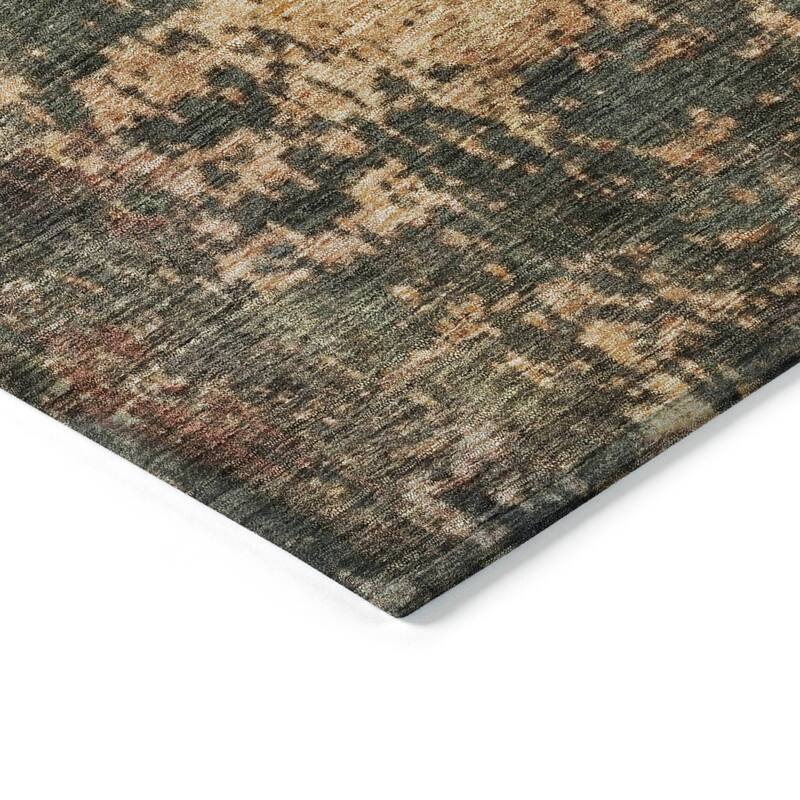 Machine Washable Indoor/ Outdoor Abstract Modern Chantille Rug