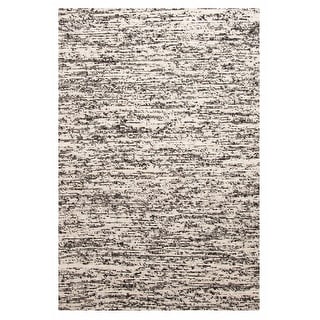 ECARPETGALLERY Braid weave Sienna Black Wool Rug - 6'1 x 9'0
