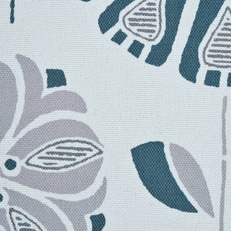 Roomfitters Upholstered Storage Ottoman Bench with Hinged Lid, Floral Fabric Accent Seat for Living Room or Bedroom