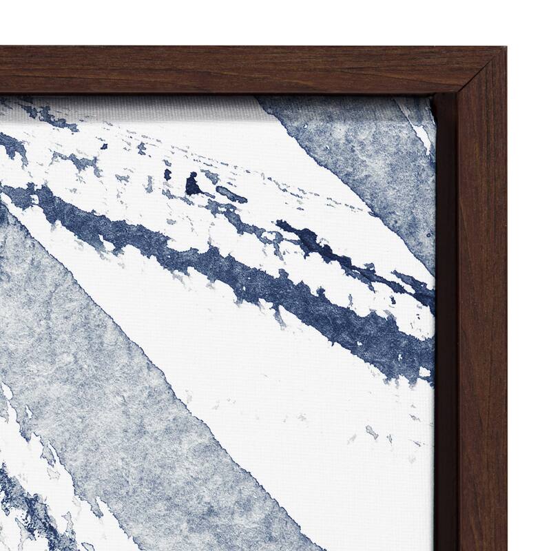 Kate and Laurel Sylvie Indigo Framed Canvas by Amy Peterson Art Studio