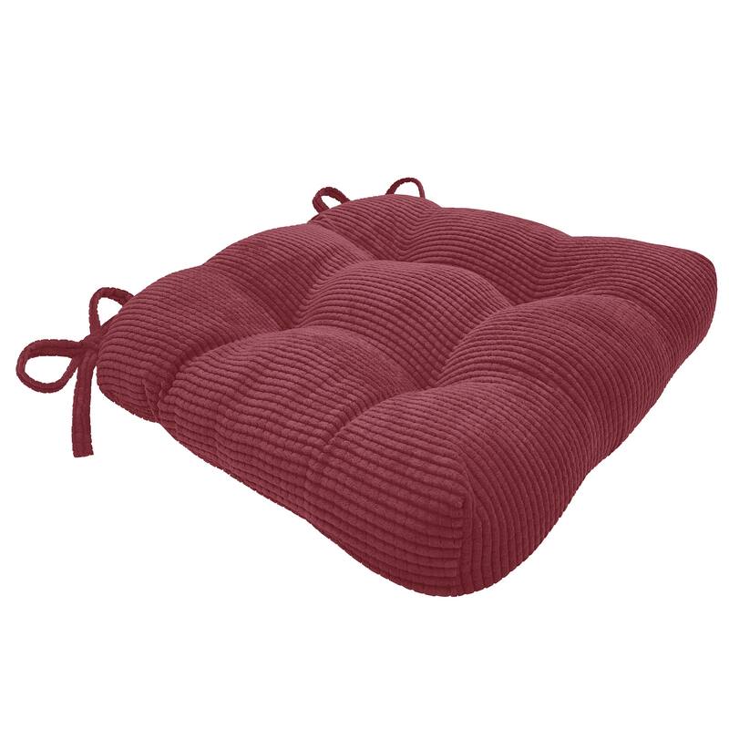 Jackson Chair Pad 16x15x3 Inch 2-Pack - Blue, Burgundy, Gray, or Tan - Burgundy
