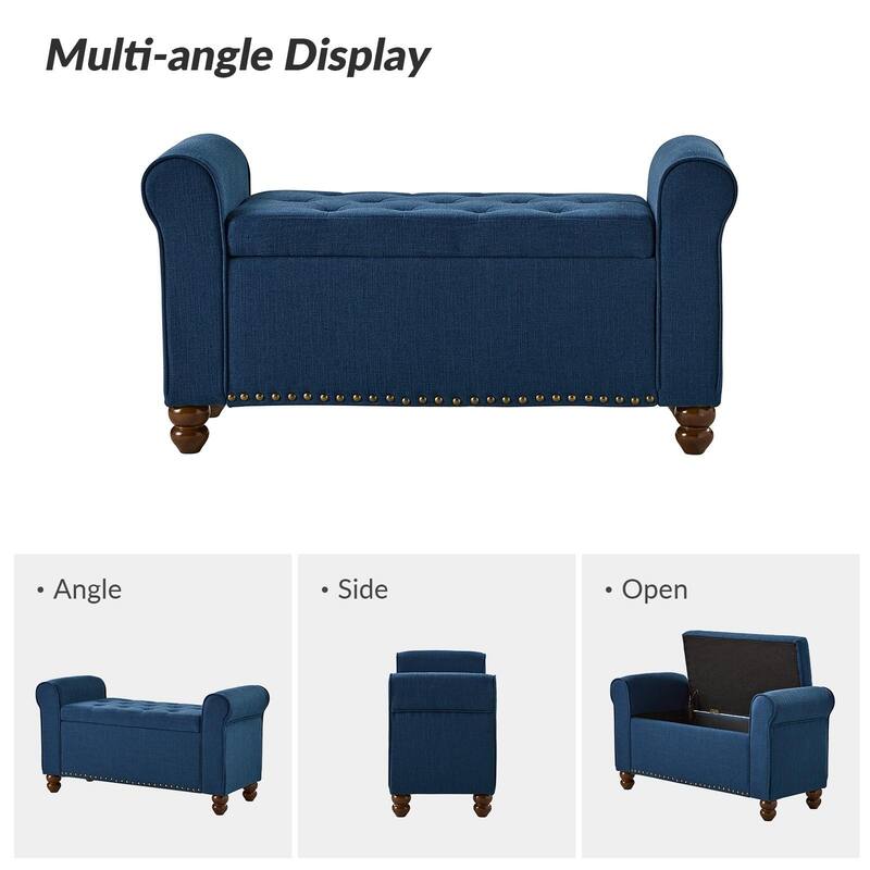 Silvia Upholstered Bench with Storage Space