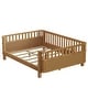 preview thumbnail 22 of 32, Low Platform Bed with Slats Support, Montessori Bed Frame, Daybed with Detachable Side Rails