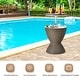 preview thumbnail 2 of 21, Gymax 8-Gal Patio Ice Cooler Bucket Cool Bar Side Table w/ Retractable - 19'' x 22.5''