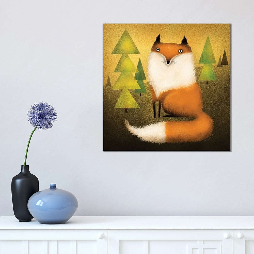 iCanvas "Fox In Woods" by Terry Runyan Canvas Print