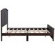 preview thumbnail 20 of 30, Farmhouse Wooden Platform Full Size Bed With Curl Design Headboard And Footboard For Teenager, Espresso
