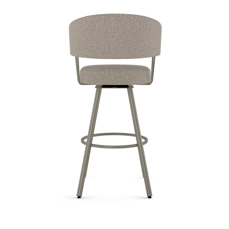 Amisco Corey Swivel Counter and Bar Stool, Upholstered with Metal Legs