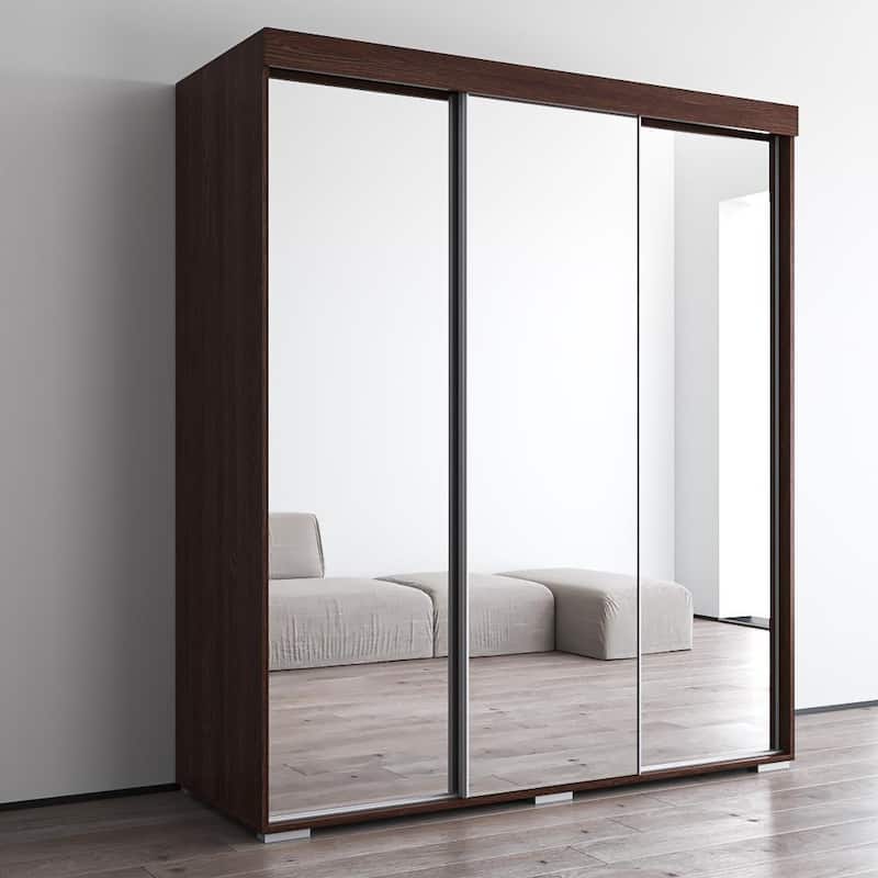 Strick & Bolton Suger 3-door Mirrored Armoire