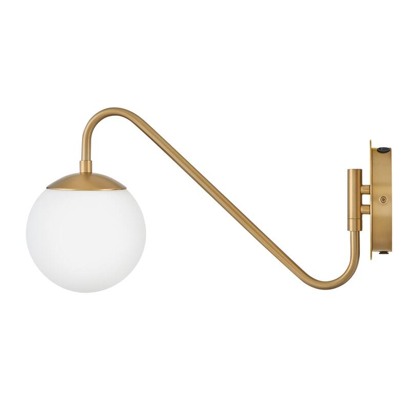 Lark 83480 Dottie 9" Tall Hardwired or Plug-In Wall Sconce with Etched