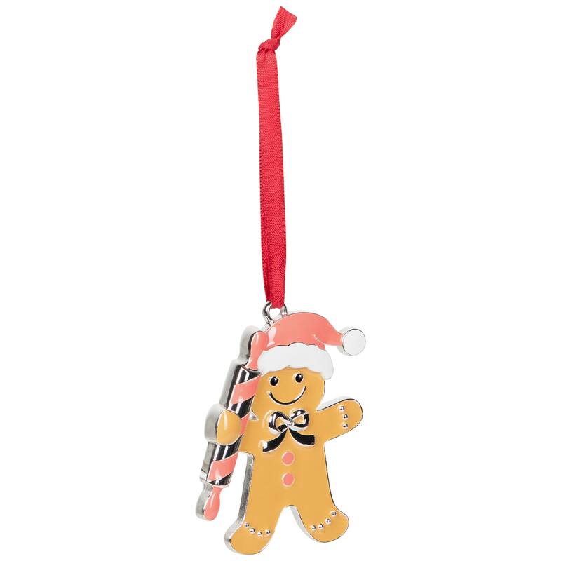 Gingerbread Man with Rolling Pin Christmas Ornament - 3"