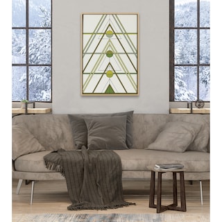 Kate and Laurel Sylvie Mid Century Modern Retro Tree Framed Canvas by The Creative Bunch Studio