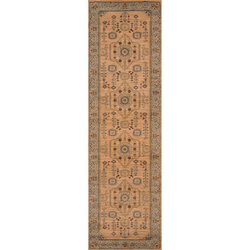 ECARPETGALLERY Machine Woven Lynda Beige Area Rug - Beige - 2'3 x 7'6 - Runner