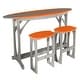 preview thumbnail 14 of 88, Shoreline Surfboard 3-Piece Bar Height Balcony Set Cove Gray/Citrus Orange