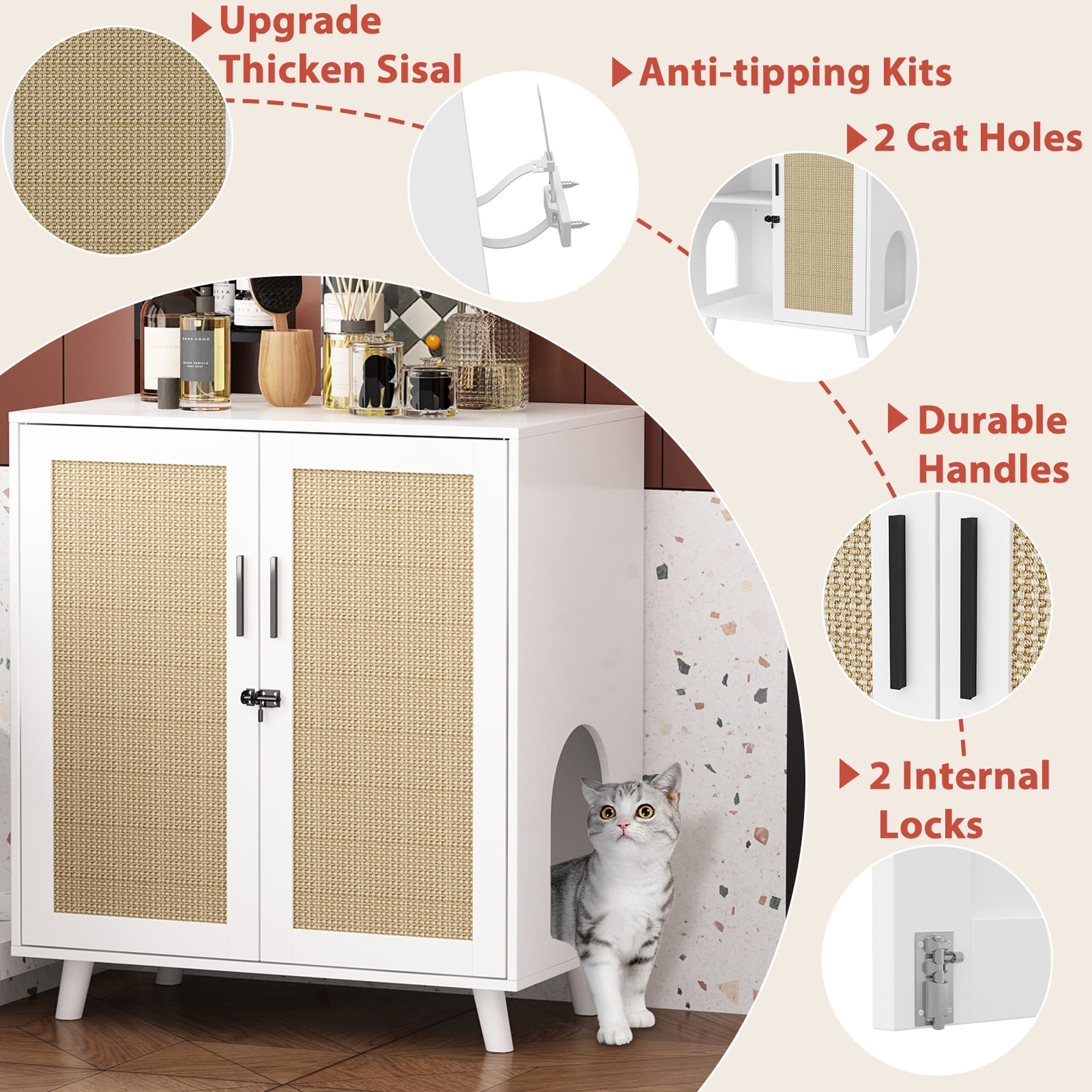 Batton litter box enclosure store