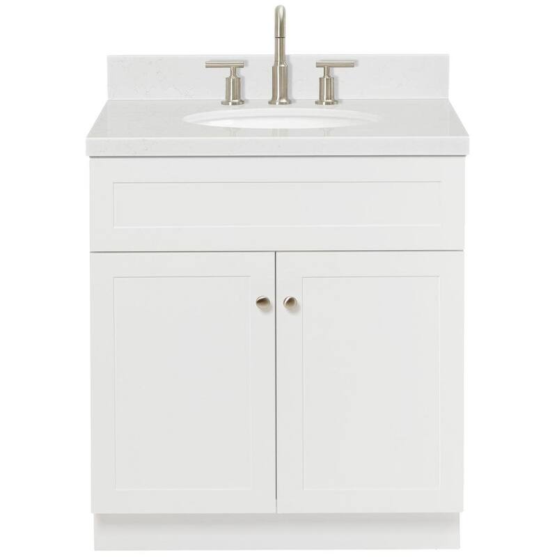 Ariel F030SCQOVO Hamlet 30" Free Standing Single Basin Vanity Set with - White