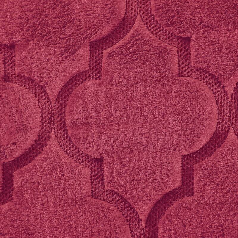FauxFur Moroccan Design 7-piece Embroidered Quilt Set