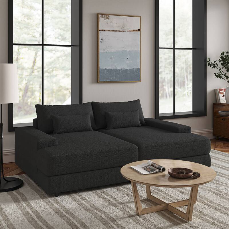 Conradus Modren Oversize 57" Deep Square Arm Sofa by HULALA HOME