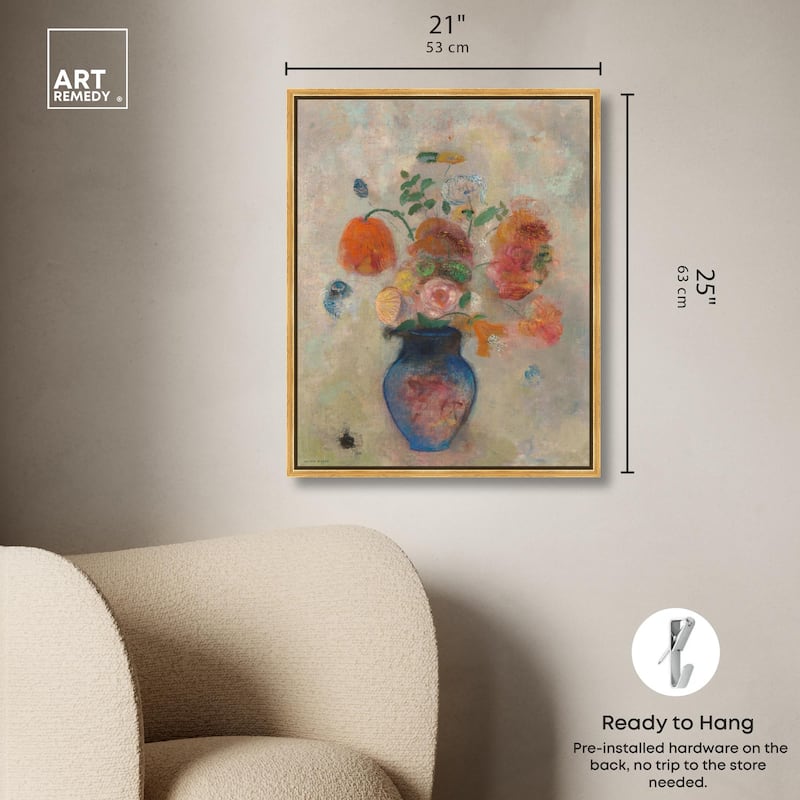 Vase with Flowers 1990 Canvas by Art Remedy