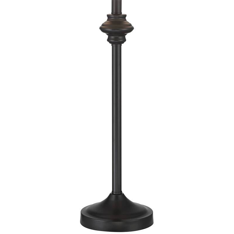 Modern Buffet Table Lamps 26" High Set of 2 Black White Shade - 11" x 26"
