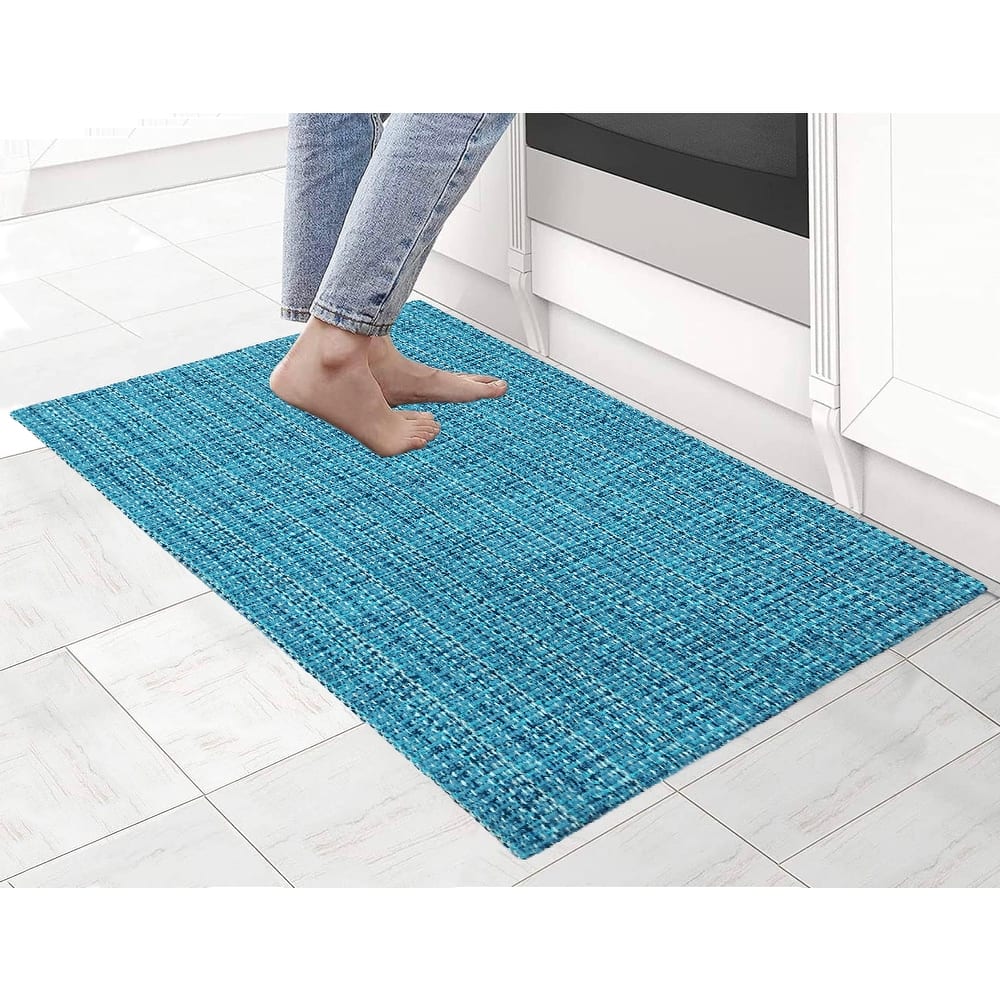 Anti-Fatigue Cotton Woven Cushioned Kitchen Mat Working Mat (18''x30'') - Experience Comfort and Style - 18''x30''