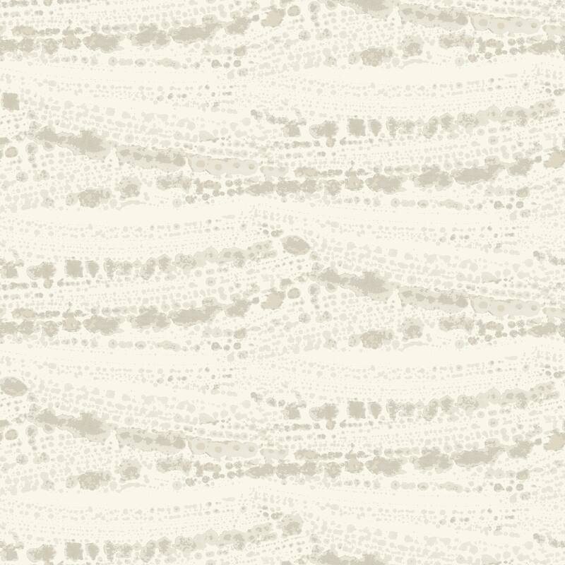 Chesapeake Rannell Beige Abstract Scallop Wallpaper