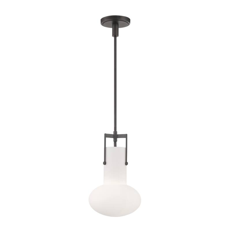 Izel 10-inch Wide 1-Light Pendant in Antique Brass - Oil Rubbed Bronze - 10in W x 10in D x 17in H
