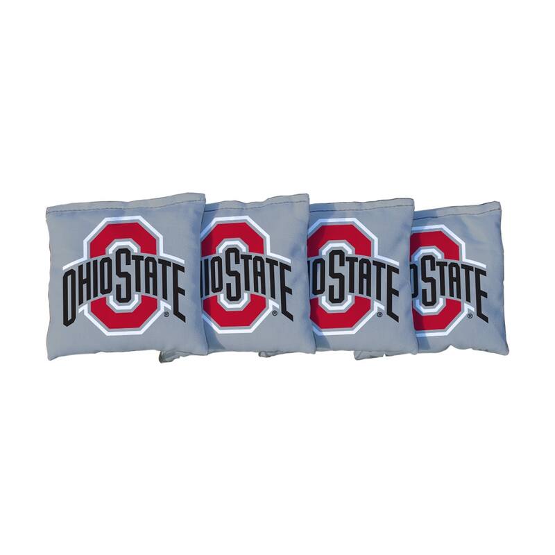 Ohio State OSU Buckeyes Gray Cornhole Bags - Corn Filled