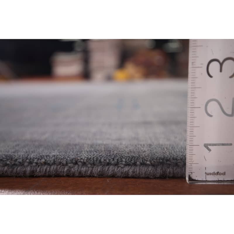 Tribal Gray Gabbeh Oriental Area Rug Handmade Wool Carpet - 8'2"x 10'2"