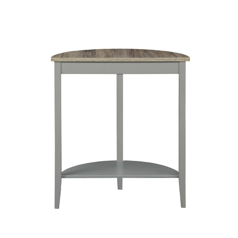 Natural Oak and Gray Finish Console Table