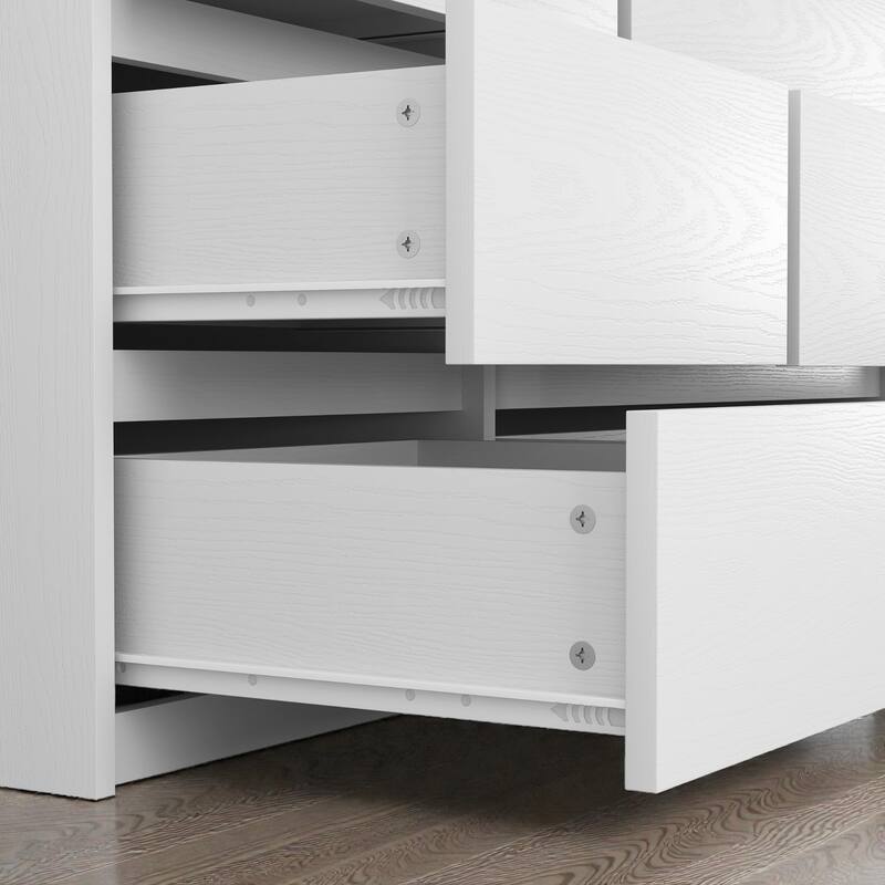 71.7 Inch Wooden Wardrobe Closet with 3 Doors and 2 Drawers, Modern Bedroom Storage Cabinet with Hanging Rail