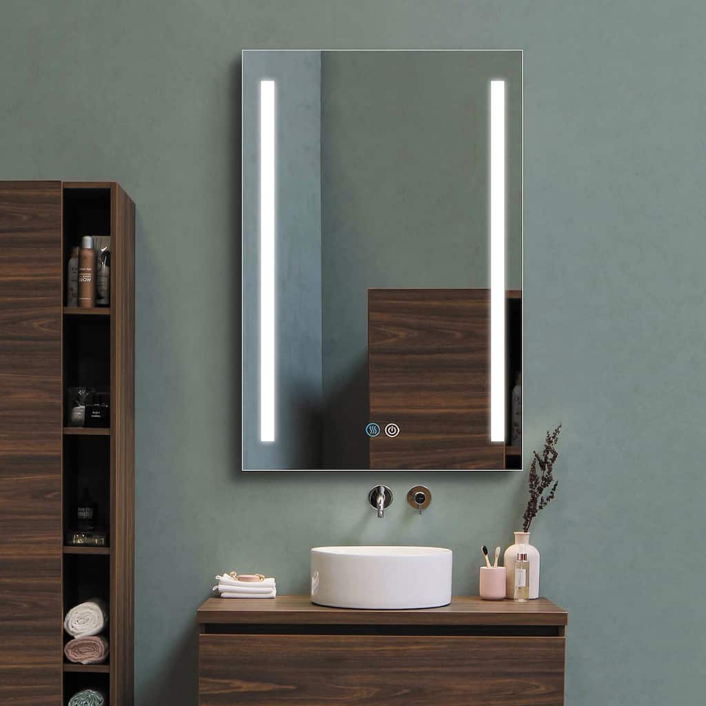 20"×30" LED Lighted Bathroom Medicine Cabinet with Mirror, Wall Cabinet, Defog, Stepless Dimming