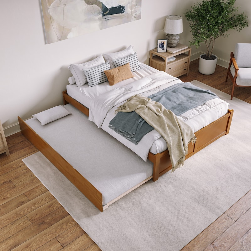 Concord Bed with Footboard and Twin Extra Long Trundle