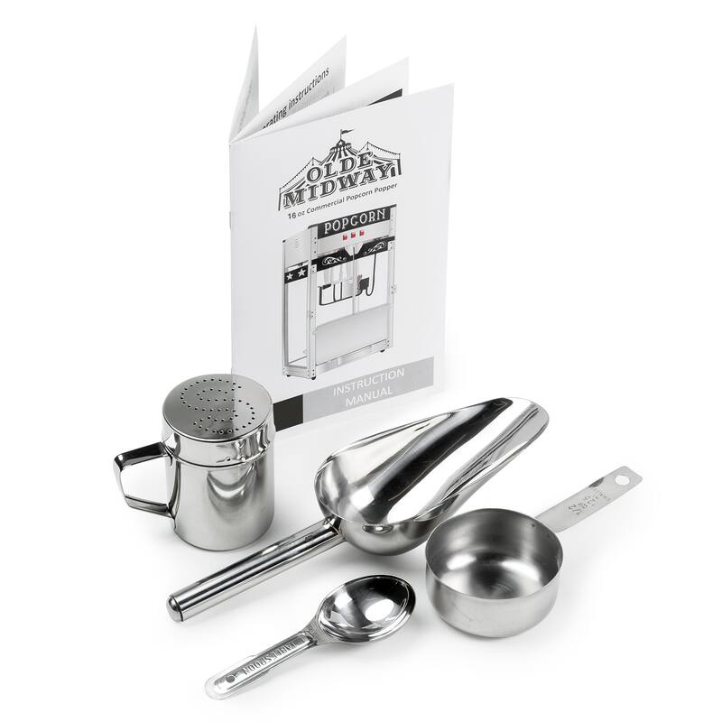 Commercial Popcorn Machine Maker Popper with Large 16oz Kettle - 16-Ounce