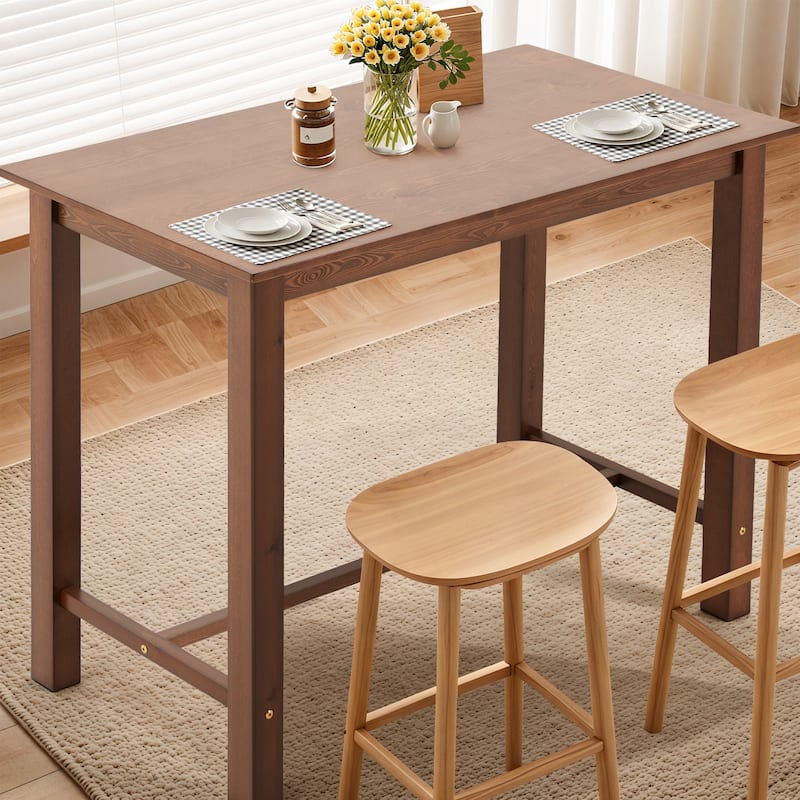 EROMMY Solid Wood Dining Tables - Natural & Espresso (Reinforced Option).