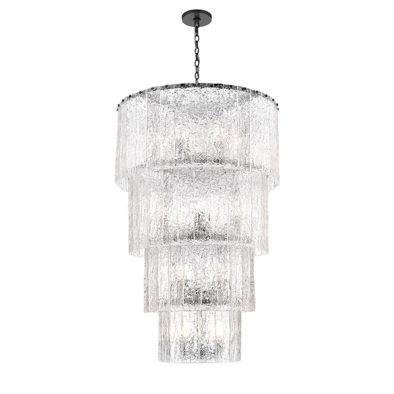 Z-Lite 1943-48 Glacier 18 Light 31" Wide Waterfall Chandelier