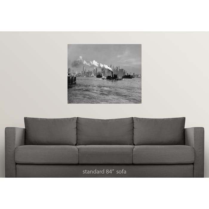 "1930's 1933 Steam Engine Tug Boat And Staten Island Ferry Boats" Poster Print - Multi