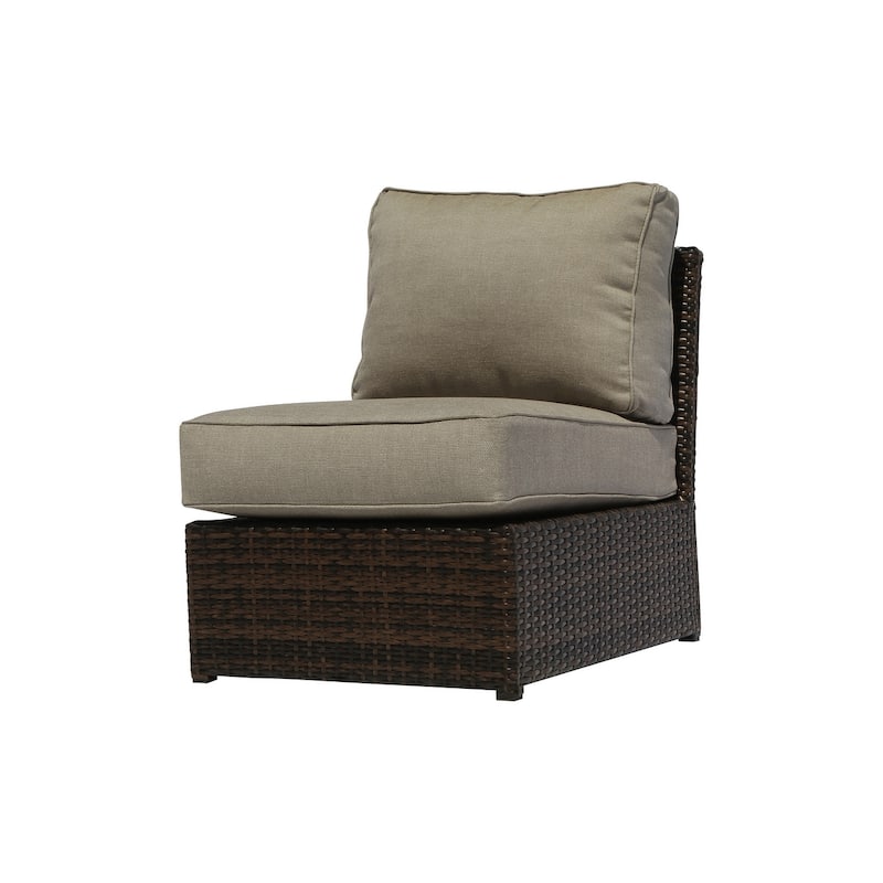 LSI 9 Piece Sectional Seating Group With Sunbrella Canvas Cushion