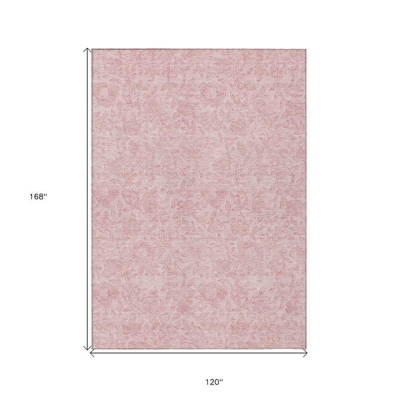HomeRoots Floral Transitional Rectangle Outdoor Rug