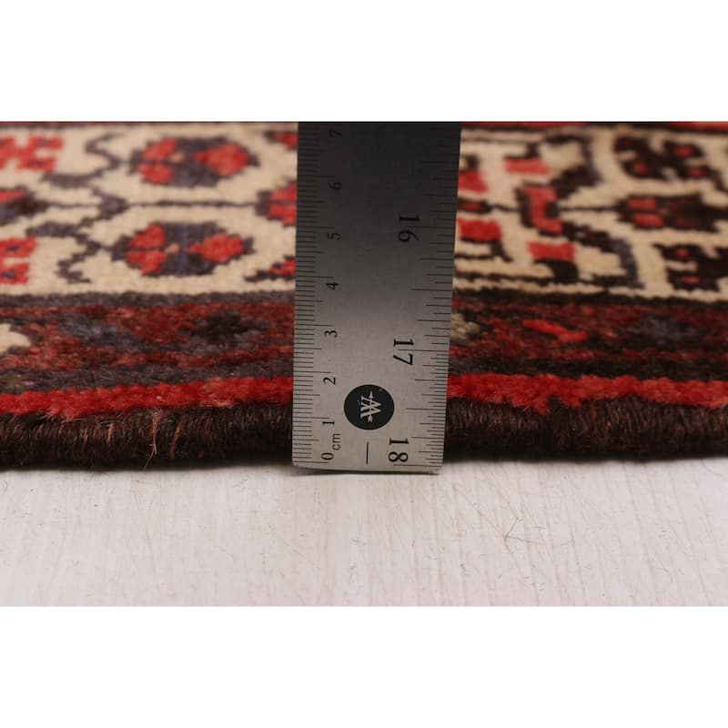 ECARPETGALLERY Hand-knotted Andelz Red Wool Rug - 3'5 x 13'0