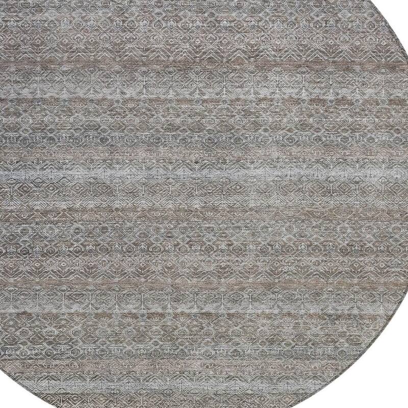 HomeRoots Striped Transitional Rectangle Outdoor Rug