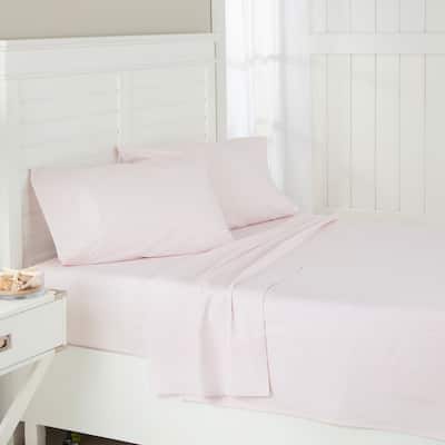Southern Tide Calico Scallop Twin Pink Sheet Set