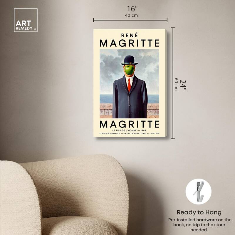 Man with the Apple Canvas by Art Remedy, Gallery Wrapped