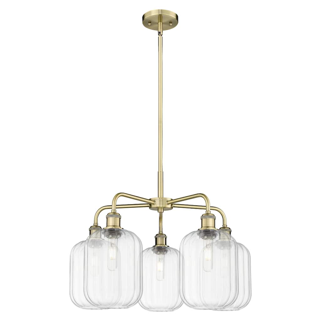 Innovations Lighting Endless Possibilities Ballston - Preston - 5 Light 25" Jar Shade Stem Hung Chandelier