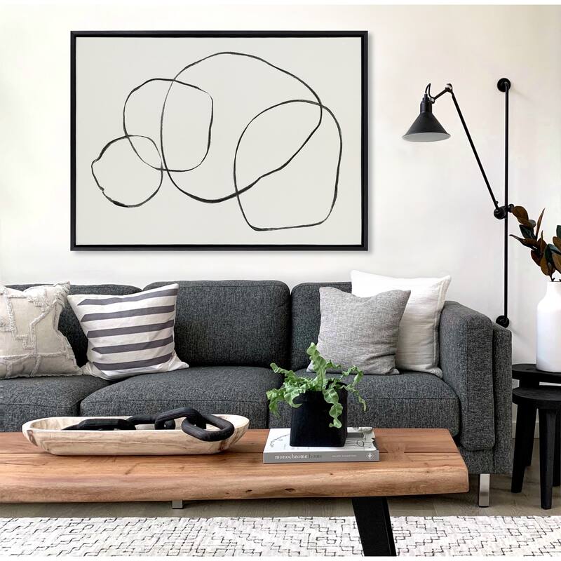 Kate and Laurel Sylvie 869 Going in Circles Frame Canvas by Teju Reval