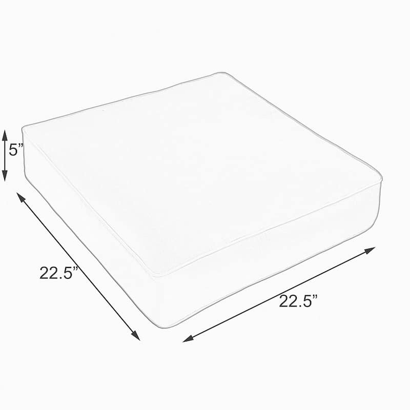 Sorra Home Outdura Solid Indoor/Outdoor Corded Deep Seating Cushion