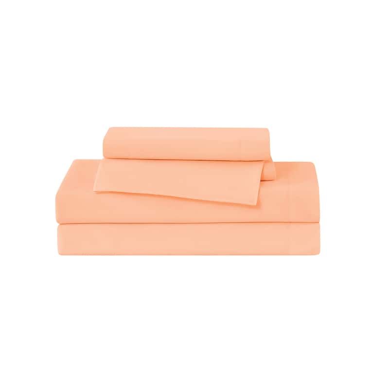 My World Solid Color Sheet Sets - Peach - Full