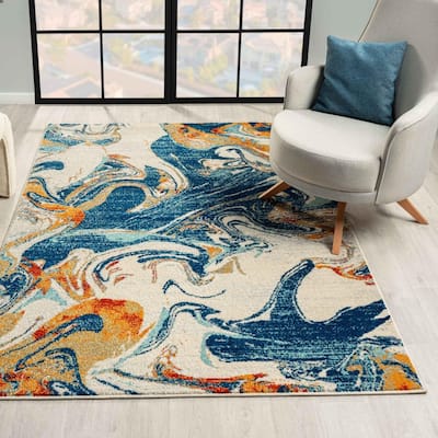 Luxe Weavers Abstract Artistic Indoor Area Rug, Medium Pile Carpet